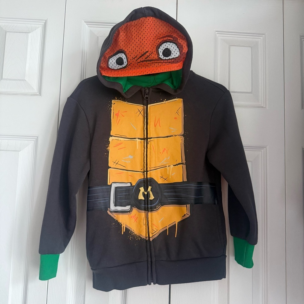 Teenage Mutant Ninja Turtle Michelangelo Hoodie with Mask